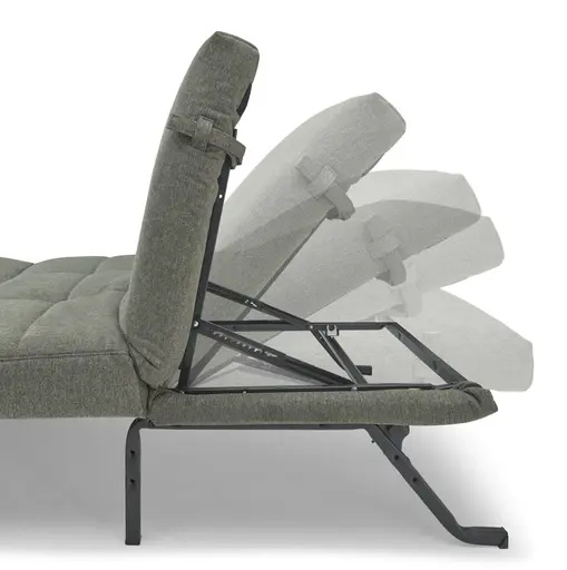 Funktionssofa EASY Optik B - 2-Sitzer, 155 cm inkl. Schlaffunktion, Stoff, Grün