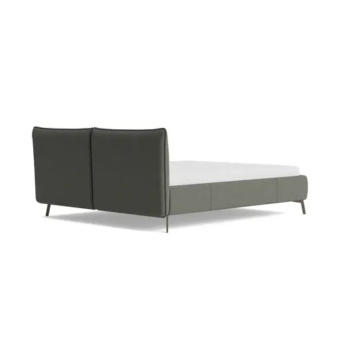 Bettgestell Coria - Liegefläche 180x200 cm, Stoff, Olive