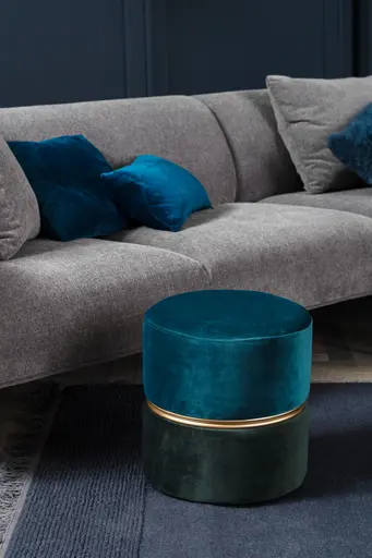 Hocker Svala B - Velour, Grün