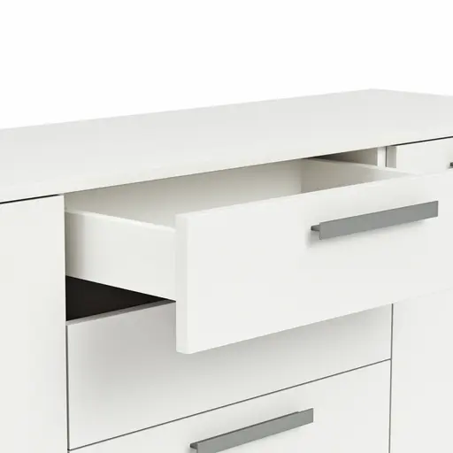 Kommode Viana - Holzwerkstoff, Weiß