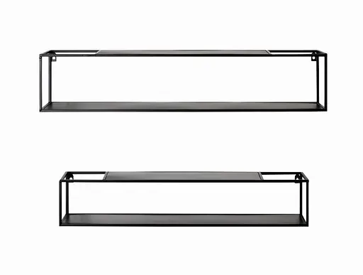 Wandregal Set- Metall Schwarz