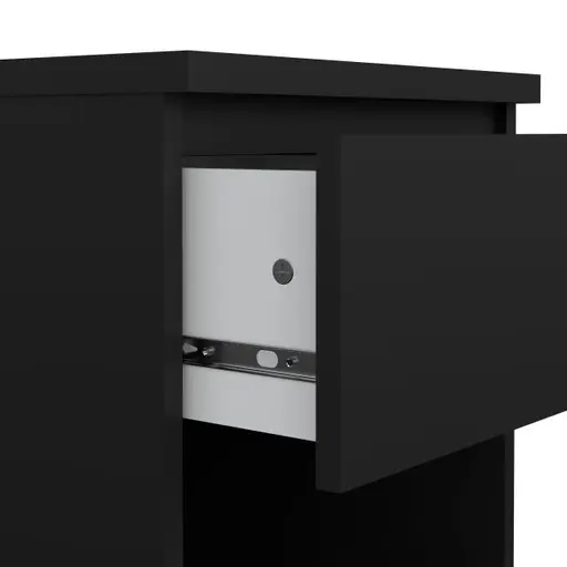Nachtkonsole- B ca. 41 cm, Schwarz, Matt