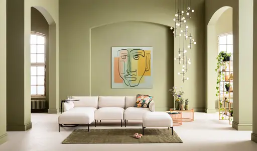 Glasbild - LB ca. 100x100 cm, Pastell