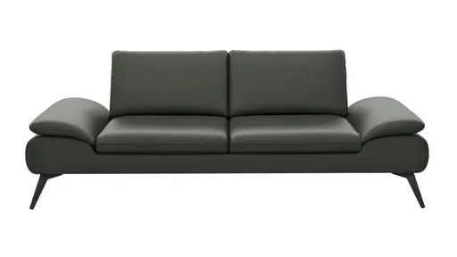 Sofa Collina - 3-Sitzer, Leder, Schlammgrün