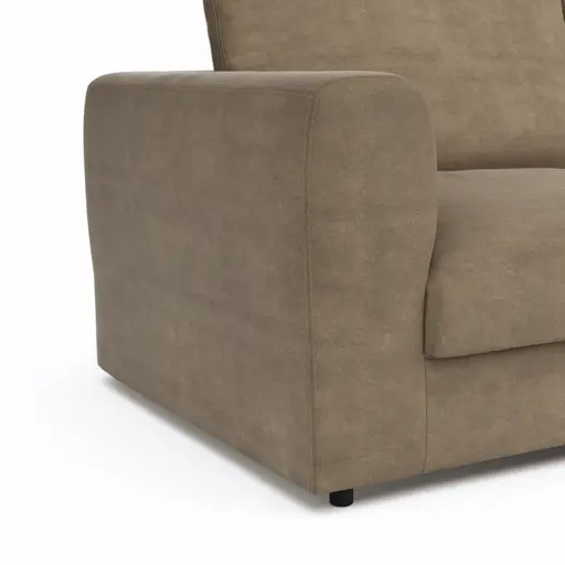 Sofa Stormy - 3-Sitzer, Stoff, Rauchbraun