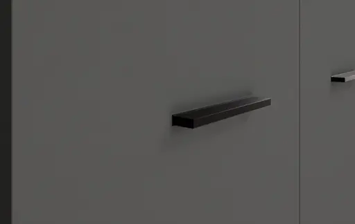 Schuhschrank - B ca. 90 cm, Artisan Eiche Nachbildung, Anthrazit