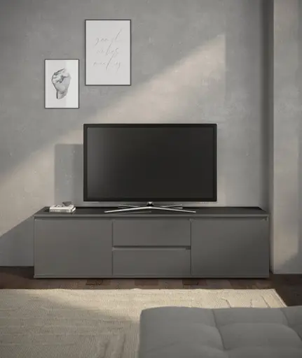 Lowboard - B ca. 180 cm, Anthrazit