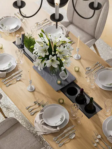 Stuhl Alara - Stoff, Weiß