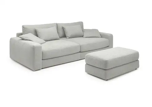 Big Sofa JOVIN - Stoff, Hellgrau