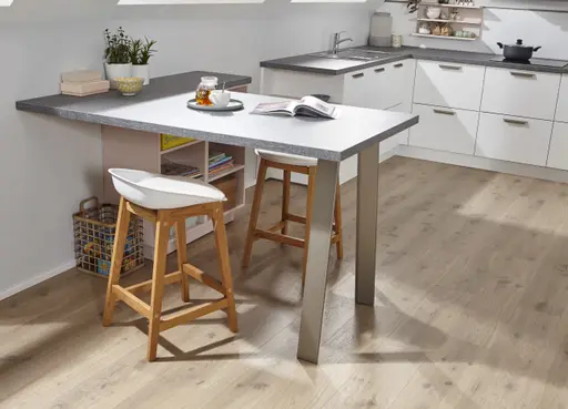 U-Küche 50.100 GL 5 521, Kristallweiß