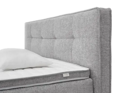 Boxspringbett- Liegefläche ca. 180x200 cm, Stoff, Grau