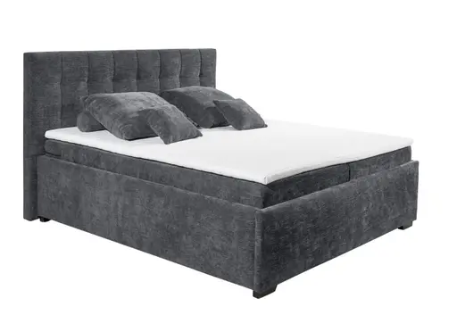 Polsterbett- Liegefläche ca. 180x200 cm, Stoff, Dunkelgrau