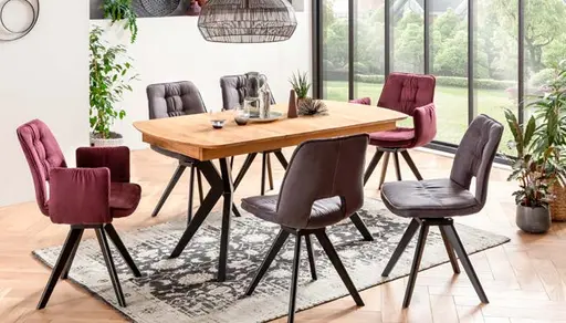 Stuhl - drehbar, Stoff, Dunkelgrau