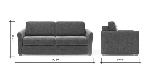 Sofa Lakeville 1 - 2-Sitzer inkl. Schlaffunktion, Stoff, Grün