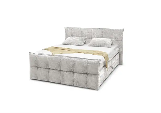 Boxspringbett- Liegefläche ca. 180x200 cm, Stoff, Creme