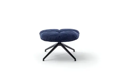 Hocker Unn - Stoff, Indigo