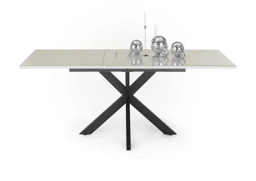 Esstisch - ausziehbar, LB ca. 160x90 cm, Kaschmir, Schwarz