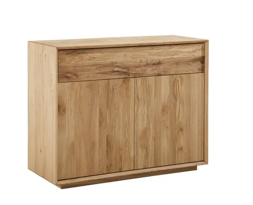 Sideboard Missoula - Asteiche massiv, natur geölt - Schublade mit Schroppung