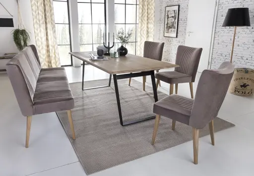 Stuhl - Stoff, Taupe