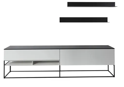 Lowboard Catona - Lack matt, Weiß