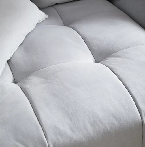 Ecksofa Palazzina - Longchair links, 1,5-sitzer, Stoff, Hellgrau