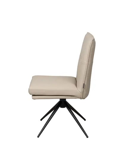 Stuhl MARCELLA - drehbar, Leder, Latte