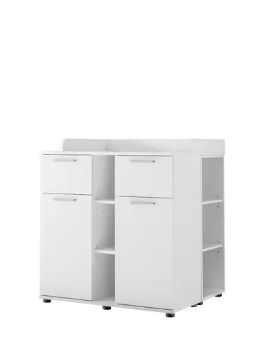 Wickelkommode- inkl. Auflage, Weiß