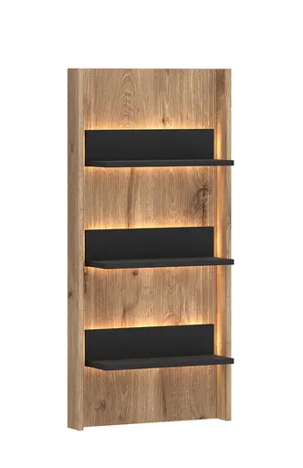 Paneel - mit Beleuchtung, Viking Eiche Nachbildung, Anthrazit