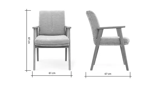 Armlehnstuhl Flore 2 - Stoff, Curry