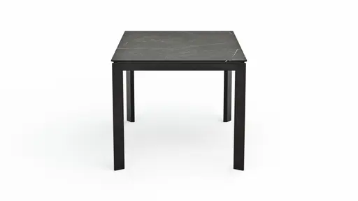 Esstisch Menosa - ausziehbar, LB ca. 140x90 cm, Laminat, Marmor Schwarz