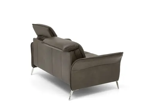 Sofa La Paz - 2,5-Sitzer, Kopfteil verstellbar, Leder, Graphit