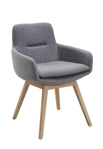 Armlehnstuhl Macano - Stoff, Grau