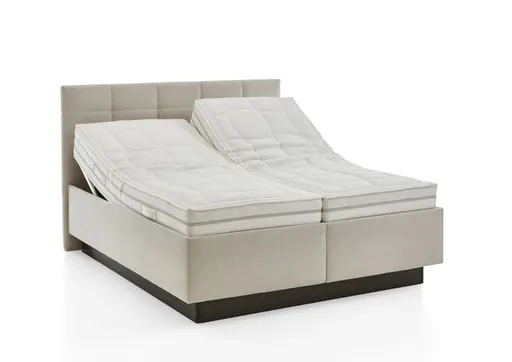 Polsterbett - Liegefläche ca. 180x200 cm, Stoff, Creme