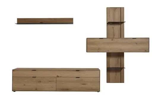 Wohnwand Tucson - Wildeiche massiv