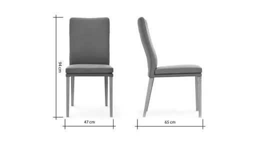 Stuhl Tuma - Leder, Kitt