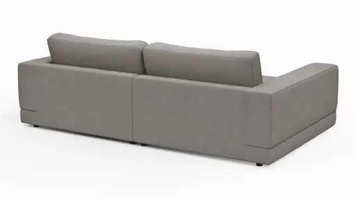 Megasofa Juni Lounge - B ca. 292 cm, Leder, Silbergrau