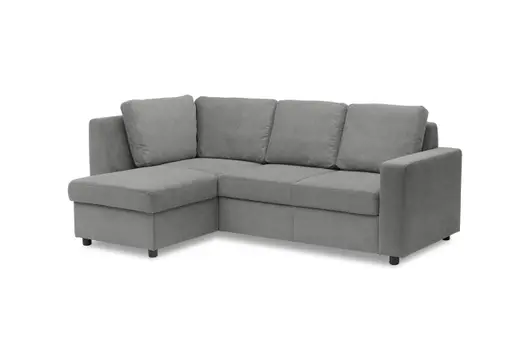 Ecksofa PRO FLEXX - Ecke links, 2-Sitzer, Stoff, Grau