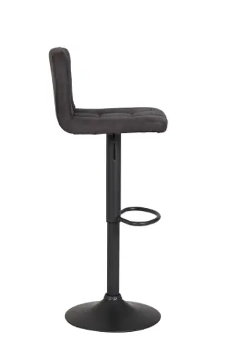 Barhocker - höhenverstellbar, Stoff, Anthrazit