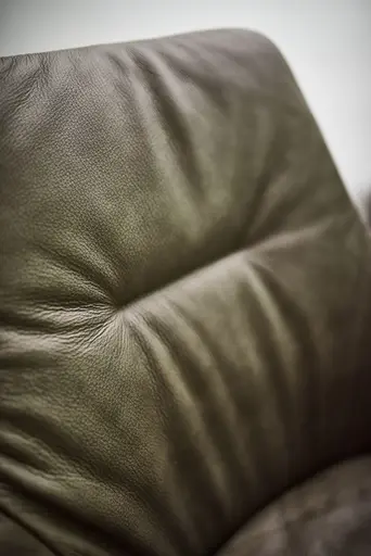 Armlehnstuhl Pegara - Leder, Ash, Gestell, Anthrazit