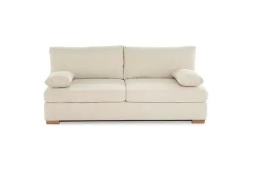 Sofa JELKO - 2-Sitzer inkl. Schlaffunktion mit Bettkasten, Stoff, Beige