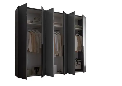 Drehtürenschrank- B ca. 270 cm, Graphit