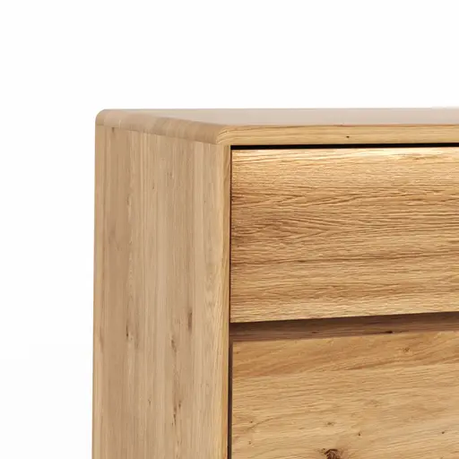 Mediaboard Hillsboro - inkl. Beleuchtung, Wildeiche natur, geölt