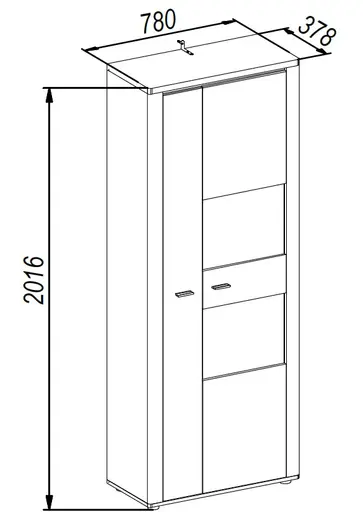 Wohnwand - mit Beleuchtung, Eiche Nachbildung, Eiche dunkel Nachbildung