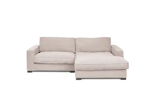 Ecksofa - 2-Sitzer, Ecke rechts, Stoff, Rosa