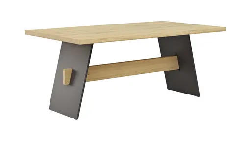 Esstisch Phoenix - LB ca. 180x100 cm, Eiche massiv, Bianco geölt