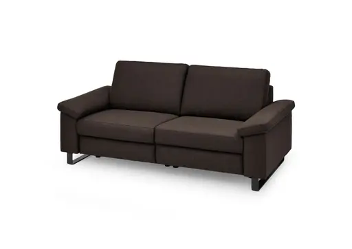 Sofa CALM PLUS 2.0 - 3-Sitzer, Relaxfunktion teilmotorisch, Stoff, Dunkelbraun