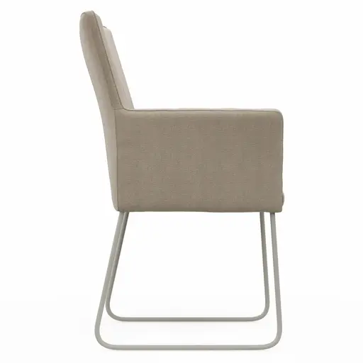 Armlehnstuhl Cosyra - Stoff, Beige