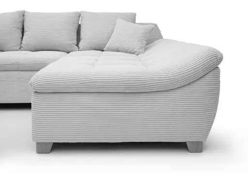 Ecksofa JAMILA - 2-Sitzer, Ecke rechts, Stoff, Anthrazit