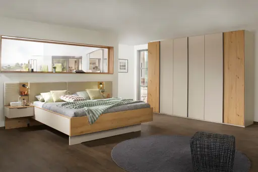 Schlafzimmer - Abs. Eiche Artisan, Champagner