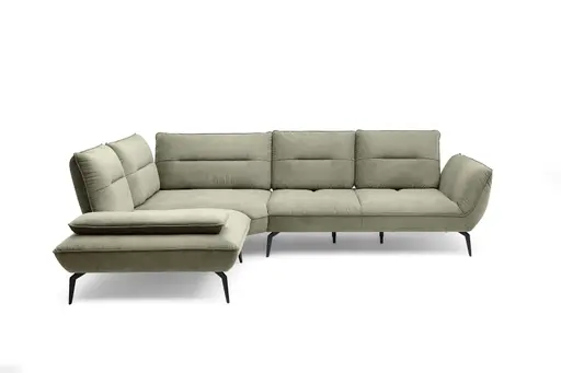 Ecksofa PAYTON - Ecke links, 2,5-Sitzer, Stoff, Dunkelgrün